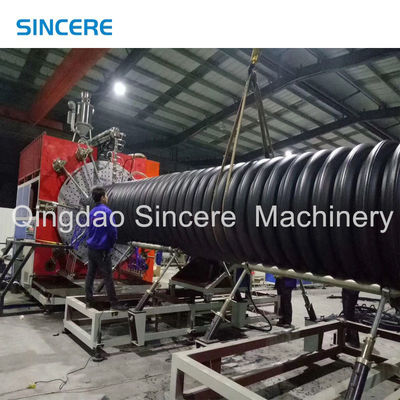 Reinforced Polyethylene PVC Plastic Pipe Manufacturing Machine Corrugated Pipe Extrusion