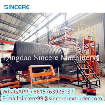 OEM HDPE PP Spiral Plastic Pipe Extrusion Line 200kW-500kW