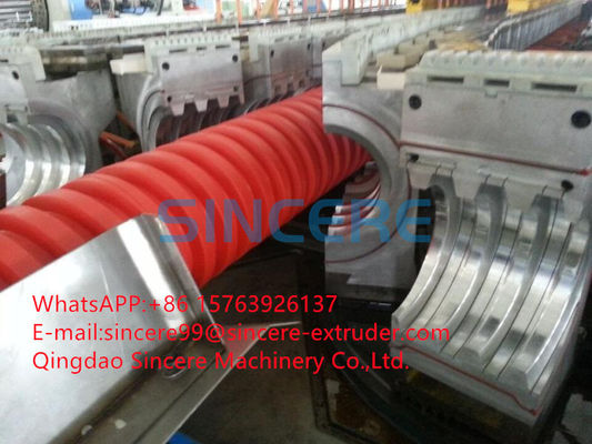 PE PVC Double Wall Corrugated Pipe Extrusion Line Extruder Forming Machine