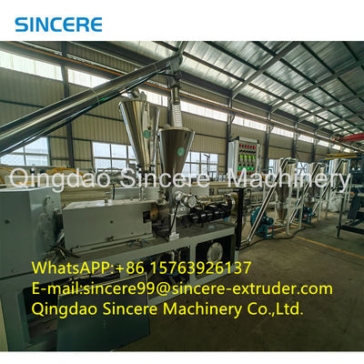 Waste PVC WPC Plastic Pelletizing Line Granulating Machine Hot Cut Type