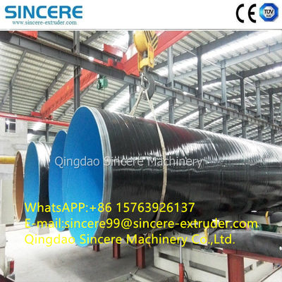 Linha de revestimento de tubos industriais de aço espiral 3pe