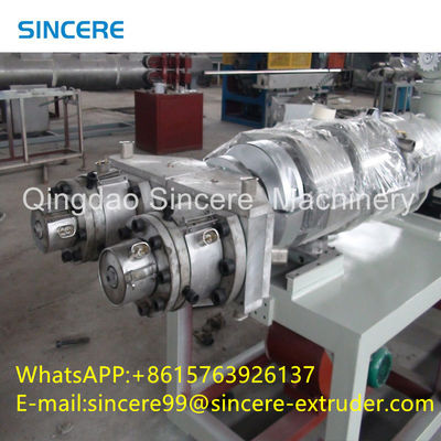 PLC Control Tube Plastic Pipe Extrusion Line PVC Twin Pipe Production Line