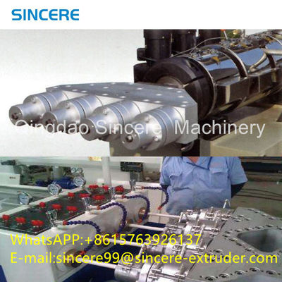 PVC HDPE Plastic Pipe Extrusion Line Production With SJSZ51/105 SJSZ65/132 Extruders