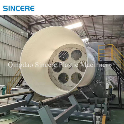 Máquina de fabricação de tubos PPH PE PPR de parede sólida Linha de extrusão do tanque de água
