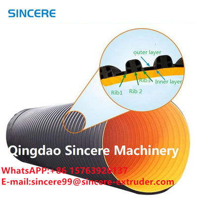OEM Plastic HDPE Pipe Extruder Spiral Winding Corrugated Pipe Extrusion Line