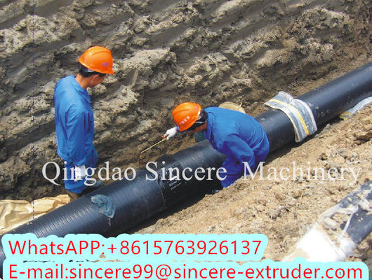 Plastic Underground Municipal Drainage Spiral Pipe Extruding Machinery For HDPE