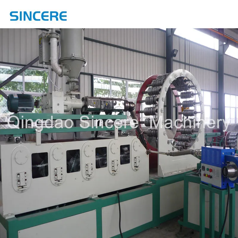 Sewage Winding Spiral Pipe Extrusion Line Reinforced Steel Plastic Pipe Extruder Equipemnt 7