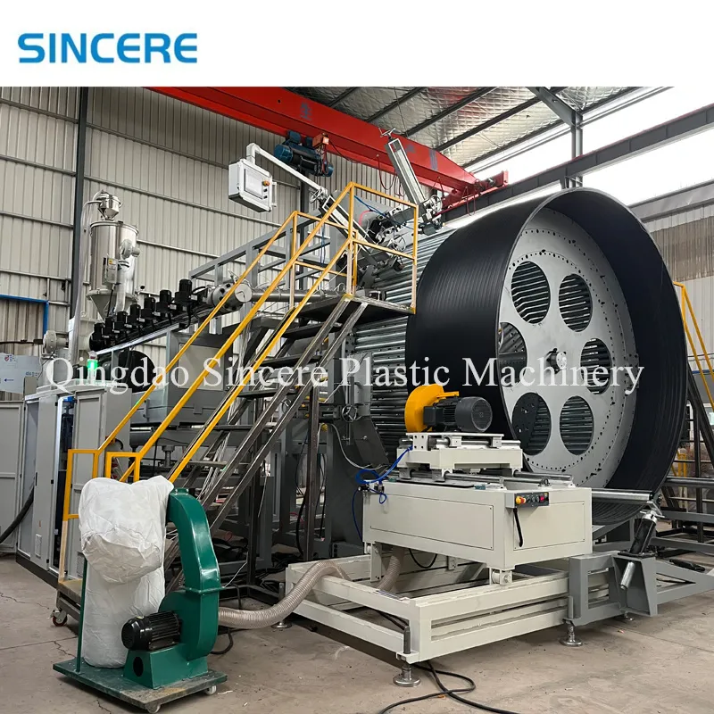 Sewage Winding Spiral Pipe Extrusion Line Reinforced Steel Plastic Pipe Extruder Equipemnt 11