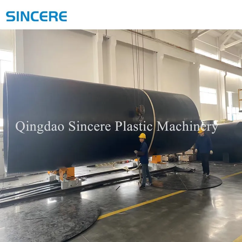 Sewage Winding Spiral Pipe Extrusion Line Reinforced Steel Plastic Pipe Extruder Equipemnt 13