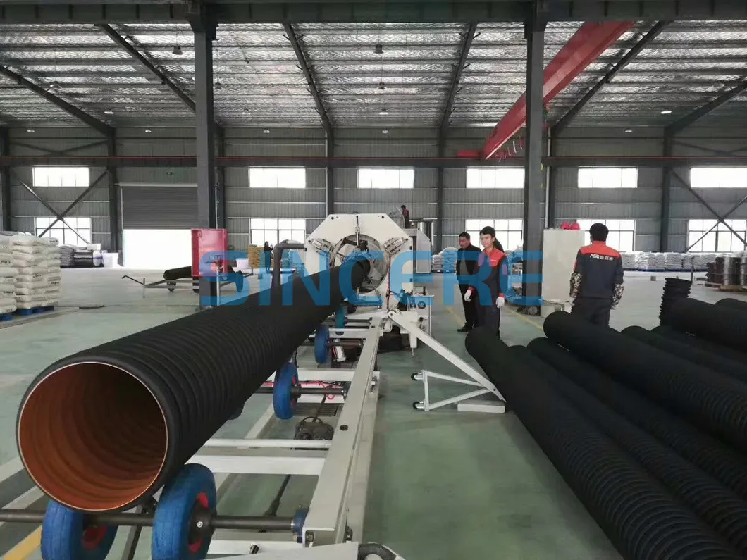 Large Diameter Double Wall Corrugated Dwc Pipe Making Machine HDPE Dual Wall Bellows Drainage Pipe Extrusion Machine