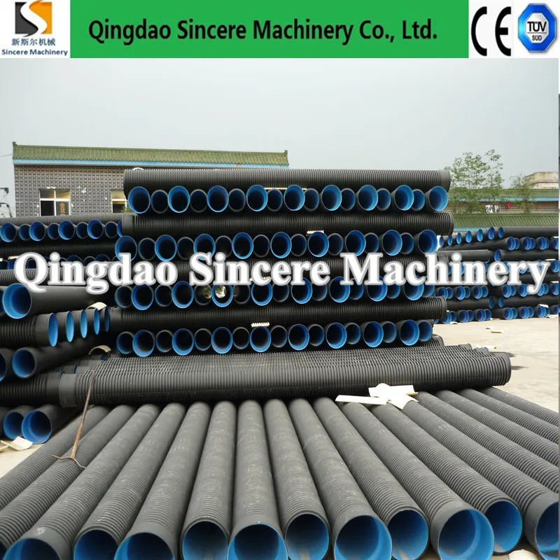Large Diameter Double Wall Corrugated Dwc Pipe Making Machine HDPE Dual Wall Bellows Drainage Pipe Extrusion Machine